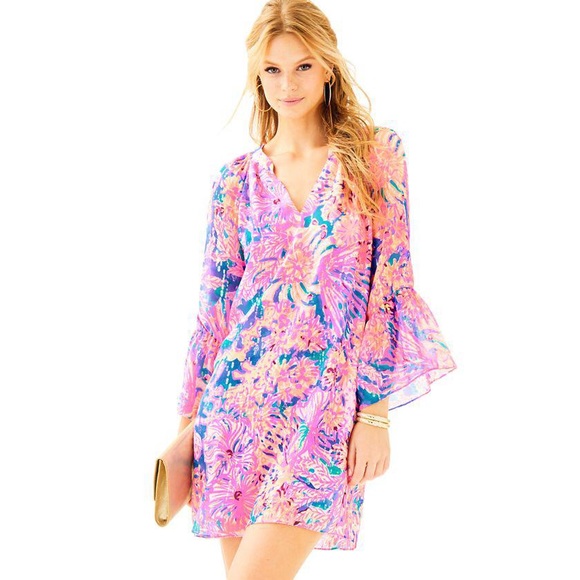 Lilly Pulitzer Dresses & Skirts - Lilly Pulitzer Matilda Silk Tunic Dress